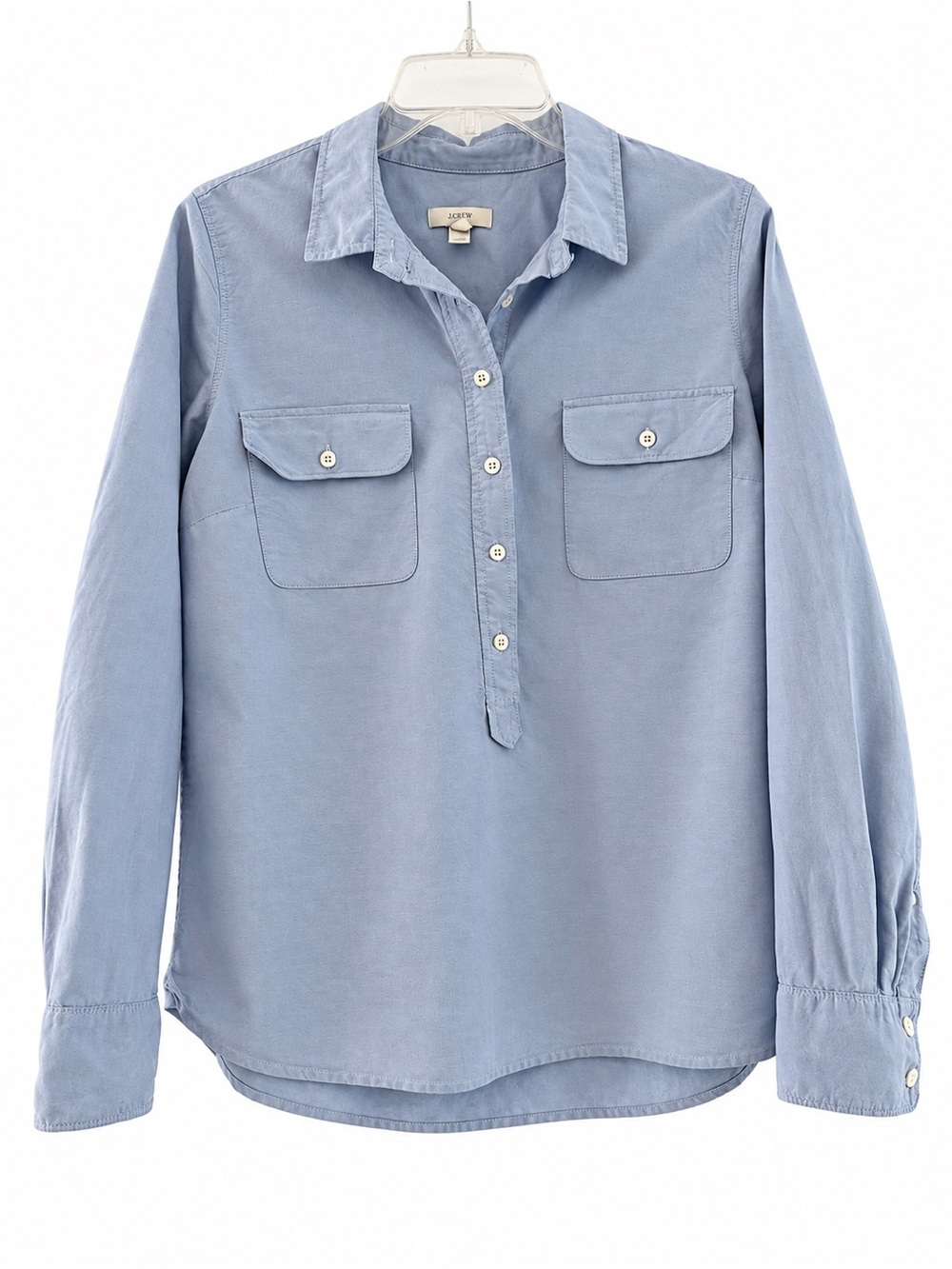 J.Crew Light Blue Utility Popover Shirt Size M